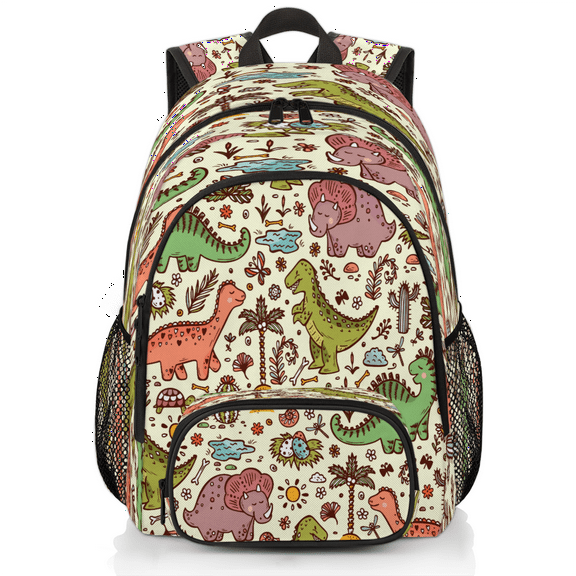 Herdesigns Cute Dinosaur Pattern Laptop Backpack for Women Men, 18.3 Inch Large Computer Backpacks Fashion Teacher Nurse Bag Casual Daypack for Work Travel