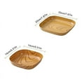 thumbnail image 2 of 6pcs Plastic Dinner Plates for Eating Serving Platters for Food Dishes Cheese Tray Dessert Salad Plate Plates, Imitation Wood Grain Plastic Fruit Plate, 2 of 9