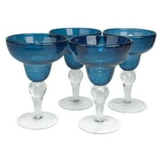 Artland Inc. Iris Slate Blue Margarita Glasses Set of 4 by Artland