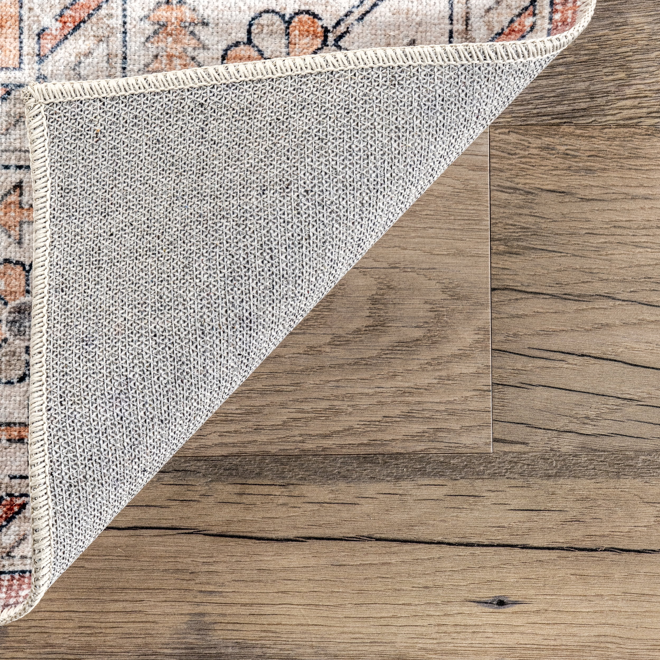 nuLOOM Dania Machine Washable Medallion Area Rug, 8' x 10', Rust