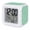 Green, Mint, Kelly, White, variant on Purple Plaid Digital Alarm Clock for Bedrooms, Smart LED Alarm Clock with 7 Color Changing Night Light, White Stripes Modern Grids Geometric Silent Wake Up Clocks for Sleep Study Cooking 3.2"x3.2"