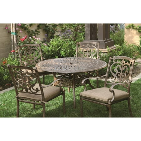 Darlee Santa Barbara 5 Piece Patio Dining Set With Seat Cushion Darlee Santa Barbara 5 Piece Patio Dining Set With Seat Cushion