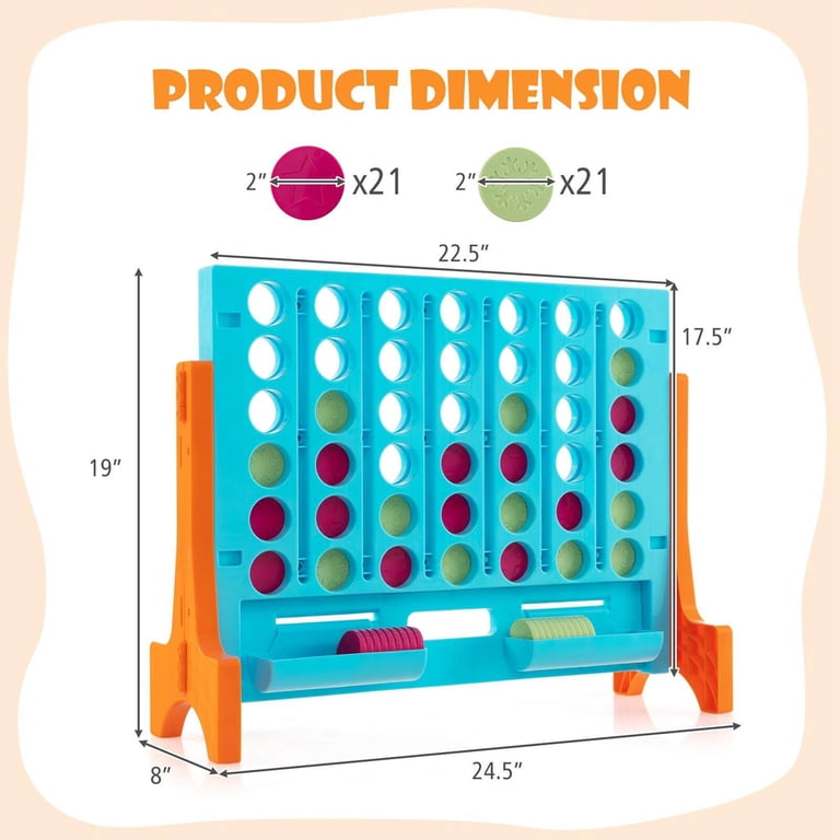 Giant Connect Four ARLIME Giant 4 In A Row Game - 47 Inch Jumbo Connect ...