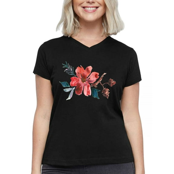 T-shirt Flowers.webp Summer New Products, Cute T-shirts, Sportswear and Casual Women's Wear, Cotton Clothing