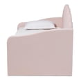 thumbnail image 3 of Pemberly Row Modern Pink Velvet Twin Size Daybed with Trundle, 3 of 11