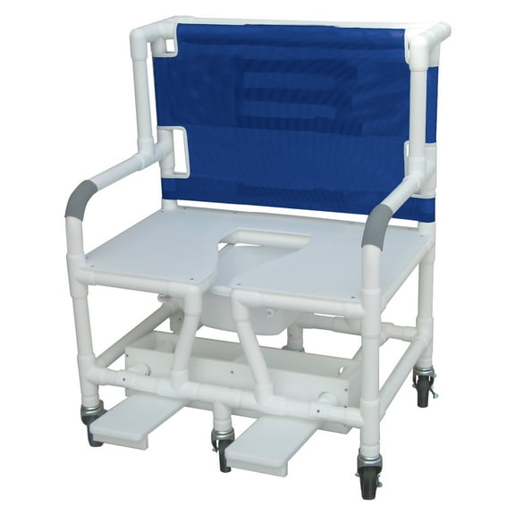 MJM International 131-5 Bariatric Shower Chair with Sliding Footrest