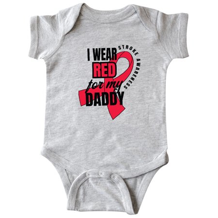 

Inktastic I Wear Red For My Daddy Stroke Awareness Gift Baby Boy or Baby Girl Bodysuit