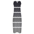 thumbnail image 4 of Meichang Sundresses for Women Notch V Neck Sleeveless Striped Dresses Gradient Loose Fit Long Maxi Dresses Casual Swing Summer Dresses with Pockets, 4 of 5