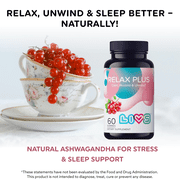LIVS Ashwagandha Gummies, Stress and Anxiety Support, Cherry Flavor, 60 Count