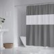 thumbnail image 1 of Cortina de Ducha 200x180cm Cortina de Baño Poliéster y EVA Semitransparente Impermeable Antimoho para Baño - Gris JAMW Sencillez, 1 of 5