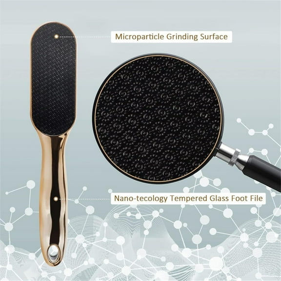 RyanK Foot Rubbing Board Foot Care Kit Pedicure Stainless Steel Foot Scraper Remover For Feet Handheld Foot Exfoliating File Foot Shaver Pro Nickel Foot File Gold 8.1in
