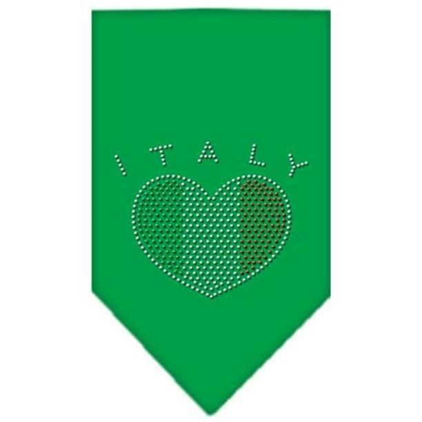 Italie Strass Bandana Vert Émeraude Petit