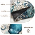 thumbnail image 6 of 2'x6' Rug Runners for Hallways Kitchen, Coastal Octopus Non Slip Entryway Beside Floor Carpet Runner, Vintage Beach Teal Coral Nautical Washable Laundry Room Bedroom Throw Rugs Mat for Family Pet, 6 of 8