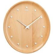 Seiko Clock Wall Clock Natural Color Wood Diameter 270 × 37mm Analog KX622H