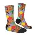 thumbnail image 3 of Uemuo Dancing African Womans Pattern Women's Crew Socks, Soft Durable Breathable Moisture-Wicking with Odor Control Cotton socks, 3 of 9