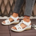 thumbnail image 5 of ShiShine Wedge Sandals for Women Dressy: Comfortable Walking Summer Low Platform Ankle Strap Open Toe Casual Dressy Sandal, 5 of 9