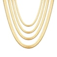 thumbnail image 5 of Collar de hoja de acero inoxidable, cadena de serpiente plana, estilo hip hop, cadena de serpiente fina encriptada, collar eléctrico de oro de 18 quilates, 5 of 5