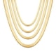 thumbnail image 4 of Collar de hoja de acero inoxidable, cadena de serpiente plana, estilo hip hop, cadena de serpiente fina encriptada, collar eléctrico de oro de 18 quilates, 4 of 5