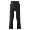 thumbnail image 3 of Eashery Men Pants Slim Fit Workday Khaki Flex Pants Men's Relaxed Pant Linen Pants Men (Black,XL), 3 of 5