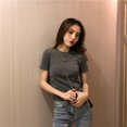 thumbnail image 2 of Chic Summer New Solid Loose T Shirts Women Slim Short Sleeve White Basic T-shirt Female Top M-XXL, 2 of 6