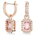 thumbnail image 1 of Pendientes Swarovski Una Drop Octagon con cristal rosa y oro rosa, 1 of 6