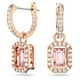 thumbnail image 1 of Pendientes Swarovski Una Drop Octagon con cristal rosa y oro rosa, 1 of 6