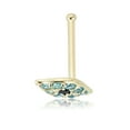 thumbnail image 2 of AVORA 14K Yellow Gold Simulated Diamond CZ Evil Eye Nose Ring Body Jewelry (22 Gauge), 2 of 5
