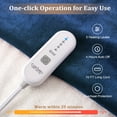 thumbnail image 3 of CAROMIO Electric Blanket Full Size 72" x 84", Thick Flannel & Sherpa Heated Blanket Full with 5 Heating Levels & 4 Hours Auto Off, Overheating Protection, Navy Blue, 3 of 7