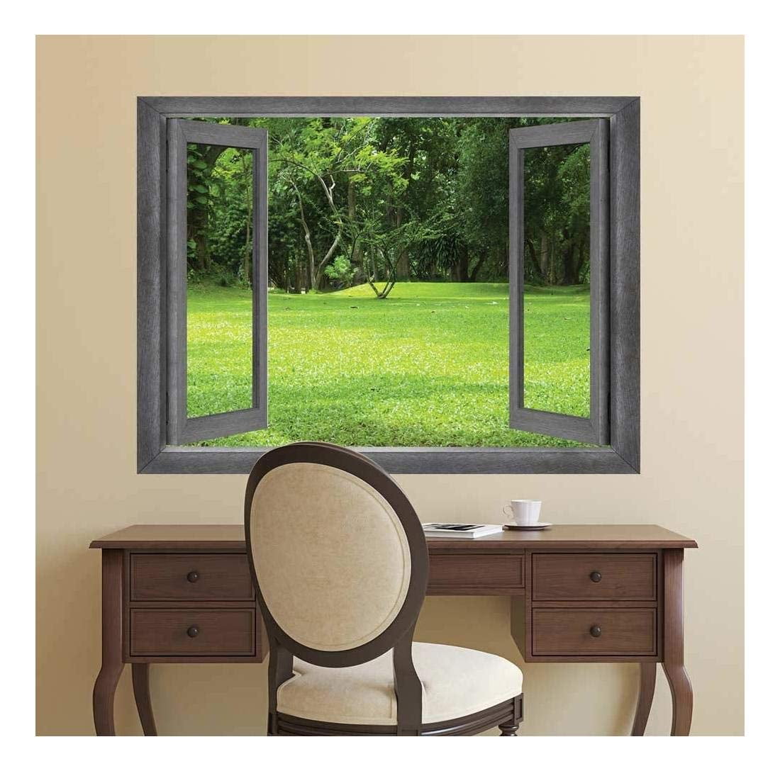 Wall26 Open Window Wall Mural Peel & Stick Wallpaper, 36x48 inches