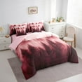 thumbnail image 3 of Manfei Pink Smoky Jungle Bedding Comforter Set 7 Pieces, Botanical Pine Tree Queen Bedding Sets, Nature Plant Queen Sheet Sets, Super Cozy Room Decor, 3 of 8