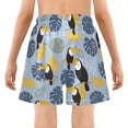 thumbnail image 5 of joogoo Toucan Palm Leaves Boys Swim Trunks Beach Swimsuit Shorts Boxer 5-6T, 5 of 8