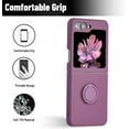 thumbnail image 3 of for Samsung Galaxy Z Flip 5 Case,Slim Silicone Protective Samsung Galaxy Z Flip 5 Phone Case with Rotating Kickstand, Shockproof Lightweight Samsung Z Flip 5(2023) Case for Girl Woman, Purple, 3 of 12