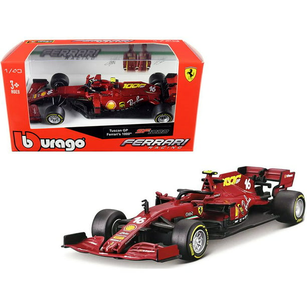 SF1000 Charles Leclerc Tuscan GP Formula One F1 Ferrari\' s 1000th Race 1/43 Diecast Model Car by Bburago - Walmart.com