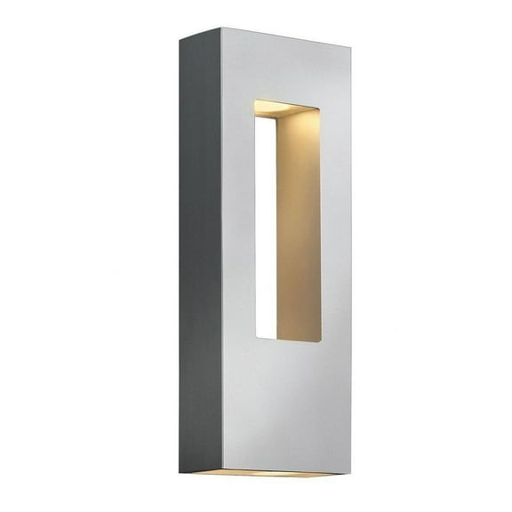 2 Light Medium Outdoor Wall Lantern in Modern Style 6 inches Wide By 16 inches High-Titanium Finish-Gu10 Lamp Base Type Bailey Street Home