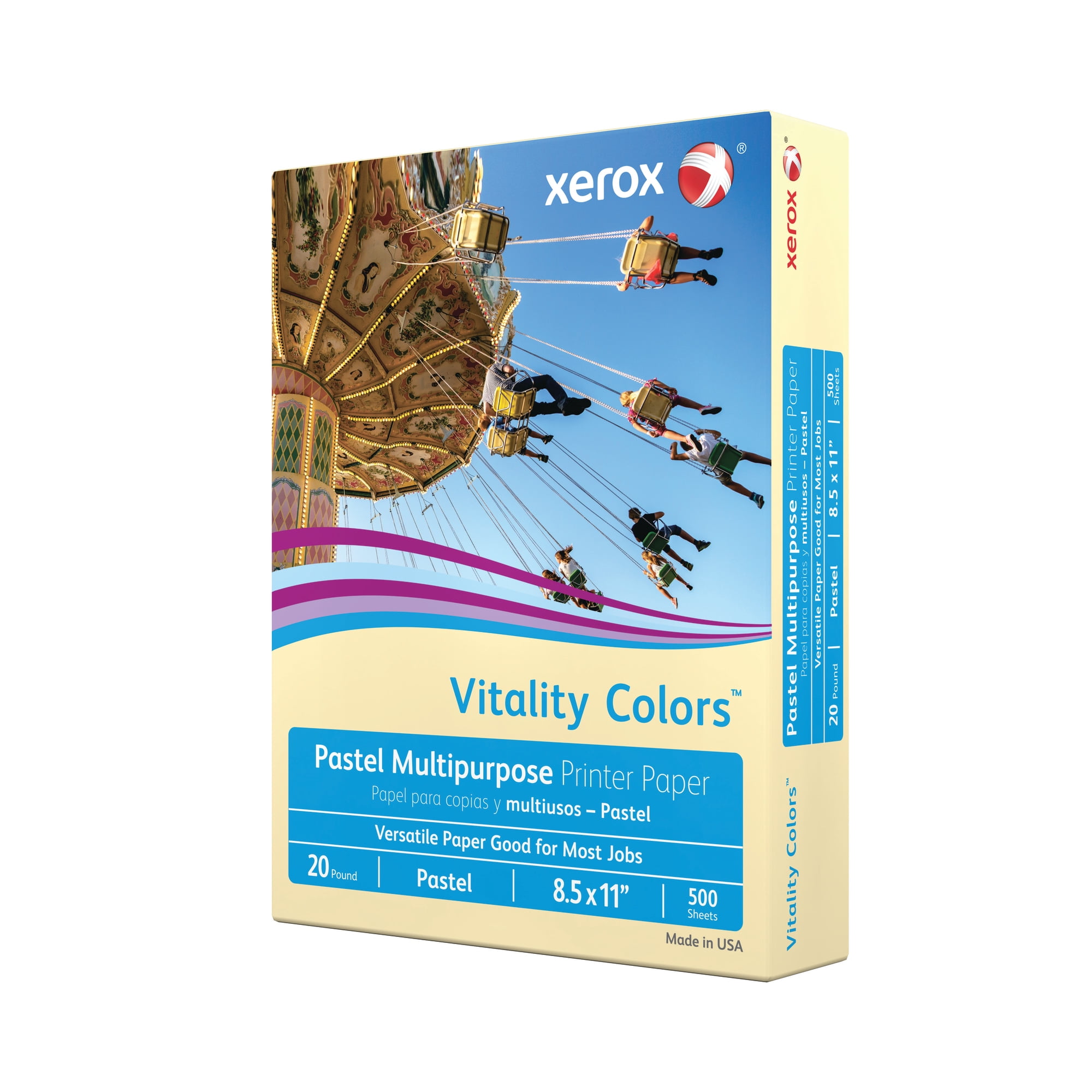Xerox Vitality Pastel Multipurpose Paper 8 1/2 x 11 Ivory 500 Sheets/RM 3R11056