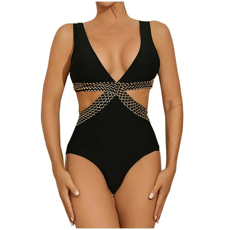 Sling Shot Micro One Piece Bikini for Women Sexy Backless Red Plaid Monokini Halter Swimsuits Thong Bathing Suit