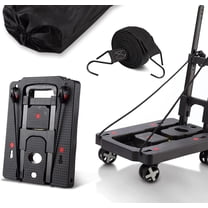 Folding Hand Truck Dolly Foldable, Luggage Cart with Rotate Wheels, Utility Cart with Adjustable Handle, Collapsible Dolly for Moving