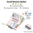 thumbnail image 2 of GAEKEAO Medium Size Wallet for Women RFID Blocking Bifold Card Holder Slim Womens Wallet with ID Window and Zipper Coin Pocket, 2 of 7