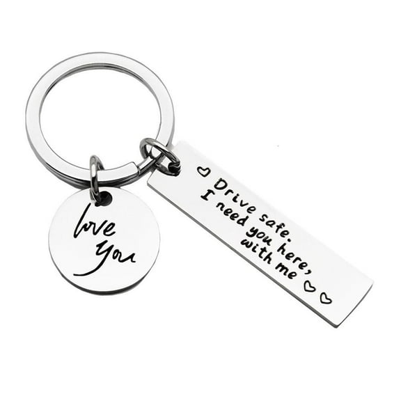 Wmool I Need You Here With Me Drive Safe Keychain Car Key I Love You Keyring Hot
