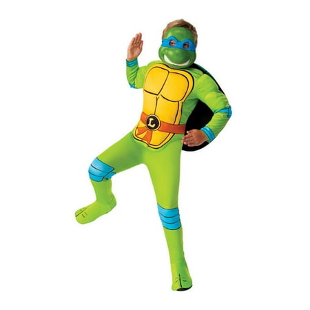RUBIES II Teenage Mutant Ninja Turtles Classic Leonardo Costume Kids with Deluxe Turtle Top, Boys 4-6
