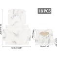 thumbnail image 2 of 18PCS White Gift Box 10cm(4”) Folded Kraft Paper Favor Boxes Marble Texture Pattern with Heart Window Cardboard Jewelry Boxes for Anniversaries Weddings Birthdays DIY, 2 of 5