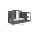 Graco Solano 4in1 Convertible Crib and Changer with Drawer, Gray