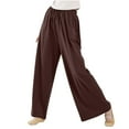 thumbnail image 1 of Chbgutlmr Lounge Pants for Women Solid Color Drawstring Elastic Waist Loose Casual Trousers with Pockets, 1 of 6