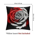 thumbnail image 4 of nygtbtfer Flower Throw Pillow Covers Red Gray Black Decorative Pillow Covers Couch Bed Sofa Square Pillow Cover Red Black Linen Pillow Case Spring Summer (Red Black) White, 4 of 7