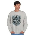 thumbnail image 3 of Live Ride Rodeo American Cowboy Men's Crewneck Sweatshirt Brisco Brands L, 3 of 5