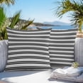 thumbnail image 2 of Outdoor Waterproof Pillow Covers Pack of 2, Abstract Stripe Classic Black Point Lines Decorative Throw Pillowcases Cushion Covers for Garden Patio Tent Sofa Couch, 26x26 inch, 2 of 8