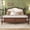 Walnut, variant on Harper & Bright Designs Queen Size Platform with Upholstered Headboard and Footboard, Wooden Platform Bed Frame with Central Support Feet, Classic Cherry