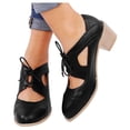 thumbnail image 4 of NOKIO Ankle Booties for Women, Fashion Women's Shoes Breathable High Heels Retro Short Boots Women'S Versatile Block Heel Ankle Booties Women Chunky Pointed Toe Cutout Low Heel Shoes, 4 of 8