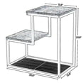 thumbnail image 5 of Saltoro Sherpi Dual Level Wooden Top Side Table with Mesh Shelf, Brown and Black, 5 of 5