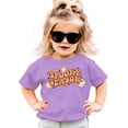 thumbnail image 3 of Spooky Season Groovy Ghosts T-Shirt for Baby and Toddler Youth Girls Halloween Outfit Purple Shirt 12 Months, 3 of 4